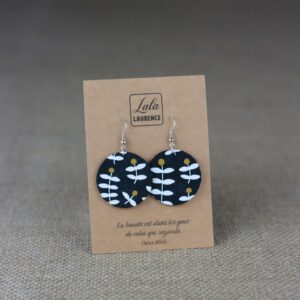 Boucles d’oreilles « Noir et Or »