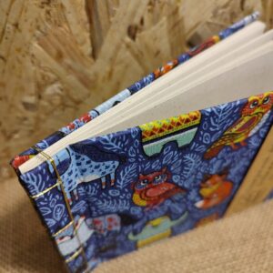 Carnet en tissu et reliure japonaise « Les Animaux de la Forêt »