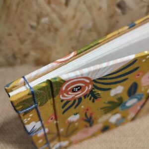 Carnet en tissu et reliure japonaise « Jardin d’Eté »