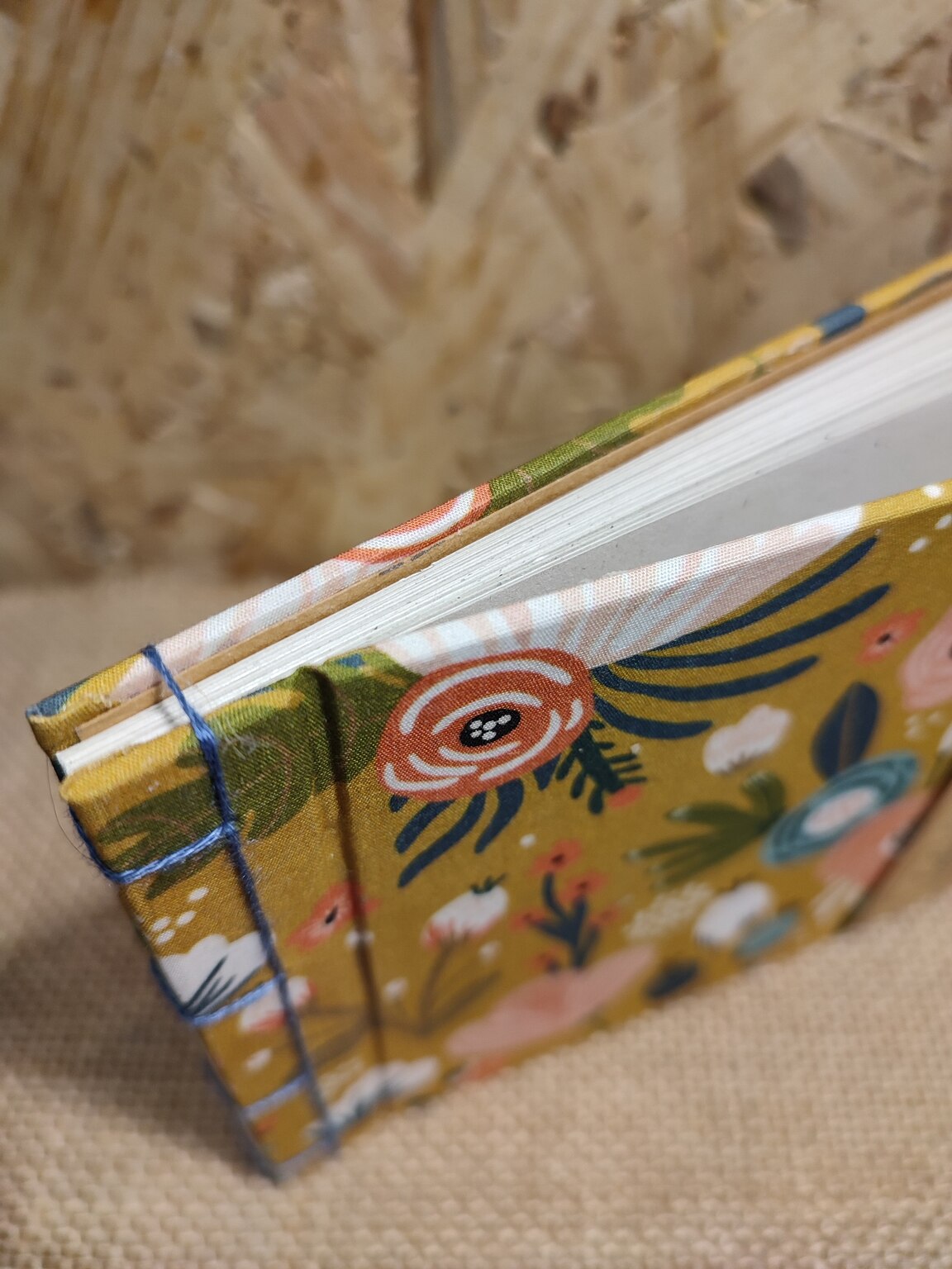 Carnet en tissu et reliure japonaise Jardin d'été