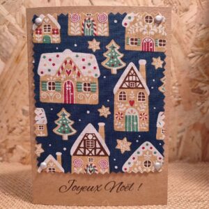 Carte de Noël « Les Maisons en pain d’épices »