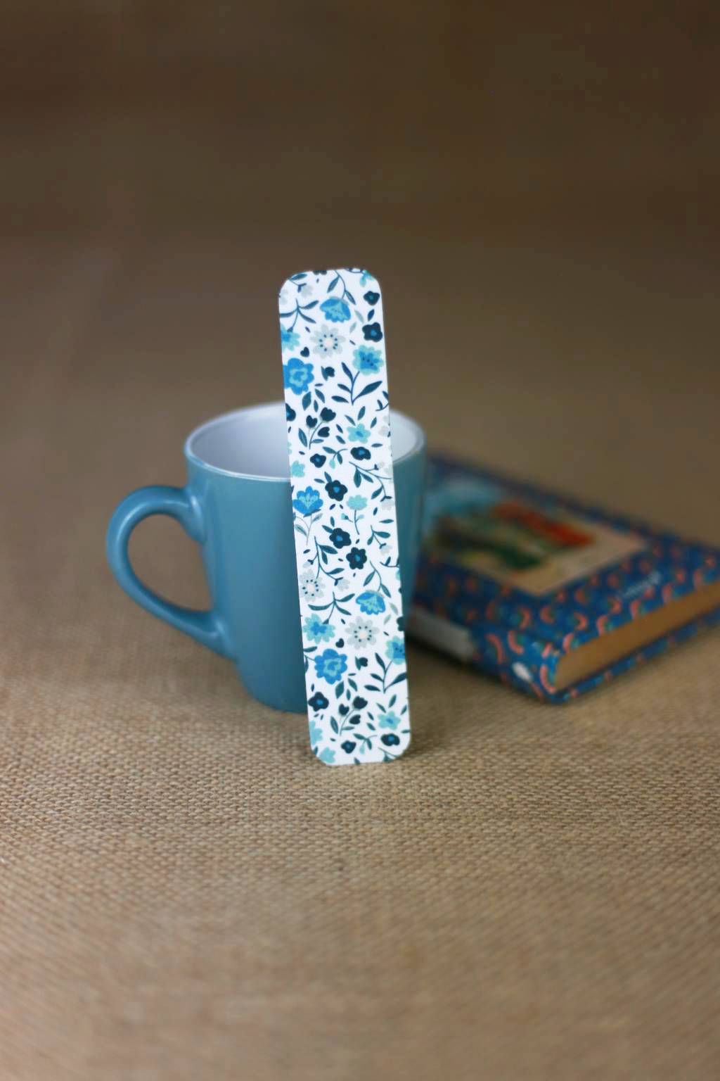 Marque-pages en tissu Côté fleur bleue