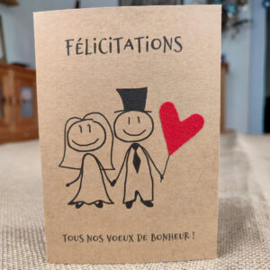 Carte de mariage « Félicitations »