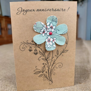 Carte d&rsquo;anniversaire florale « Les Amandiers »