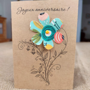 Carte d&rsquo;anniversaire florale « Fleurs d&rsquo;été »