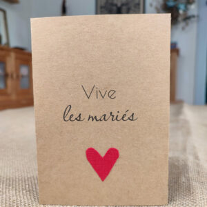Carte de mariage « Vive les mariés »